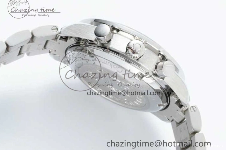 1222 UrbanChic Speedmaster Racing Master SS HKF Best Edition Blue Black Dial on SS Bracelet A 7808